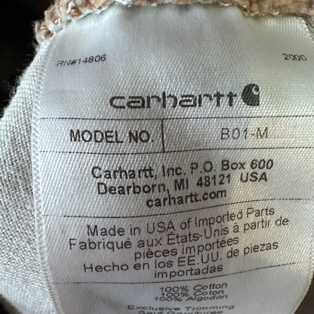 Carhartt B01-M Double Knee Duck Canvas Work Pants Brown Mens 34x32 Loose Fit USA - Picture 5 of 15